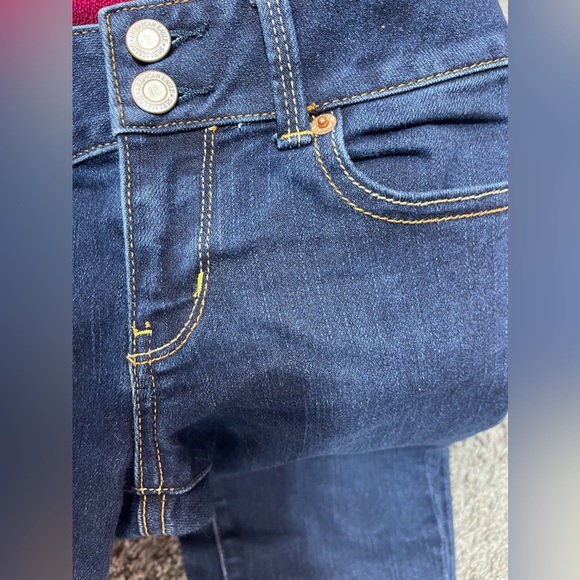 American Eagle Artist blue stretch low rise cropped denim jeans size 4 - Picture 3 of 12